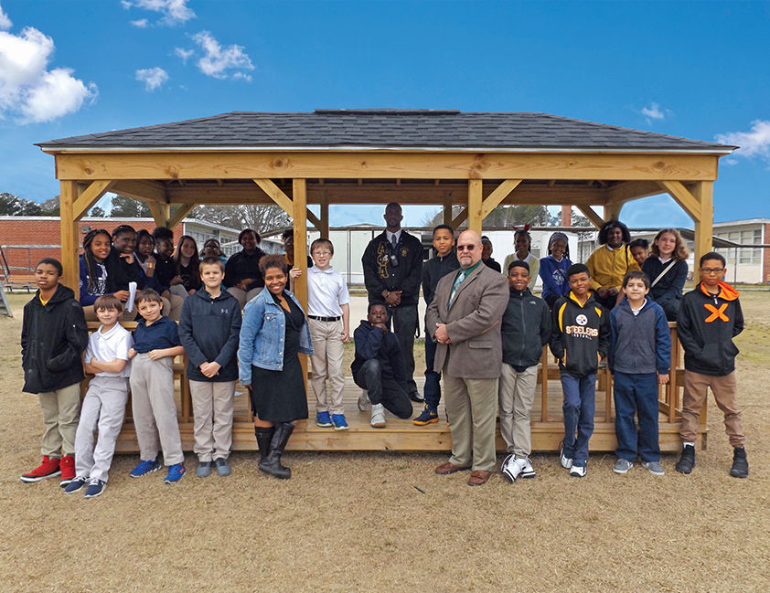 Rivers Correctional Facility donated an Inclement Weather Structure