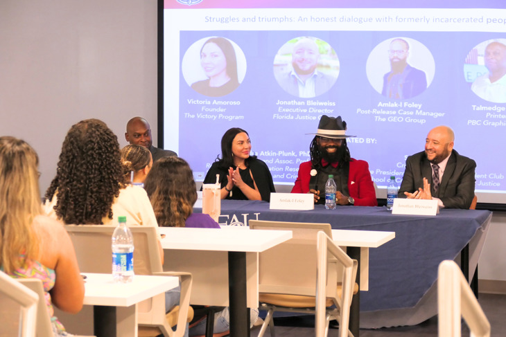Former GEO Post-Release Case Manager, Amlak-I Foley, Participates in FAU Second Chance Panel